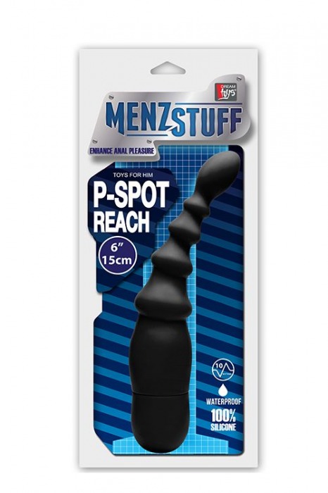 Чёрный вибромассажёр простаты MENZSTUFF P-SPOT REACH VIBE - Dream Toys - во Владивостоке купить с доставкой