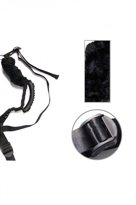 Чёрный бондажный комплект Romfun Sex Harness Bondage на сбруе - Romfun - купить с доставкой во Владивостоке