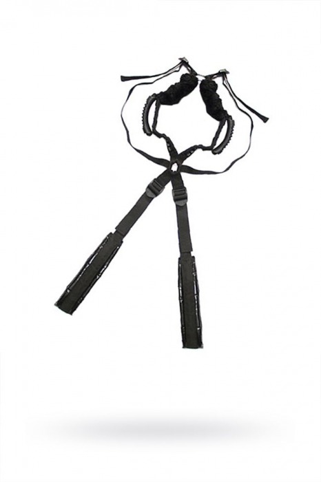 Чёрный бондажный комплект Romfun Sex Harness Bondage на сбруе - Romfun - купить с доставкой во Владивостоке