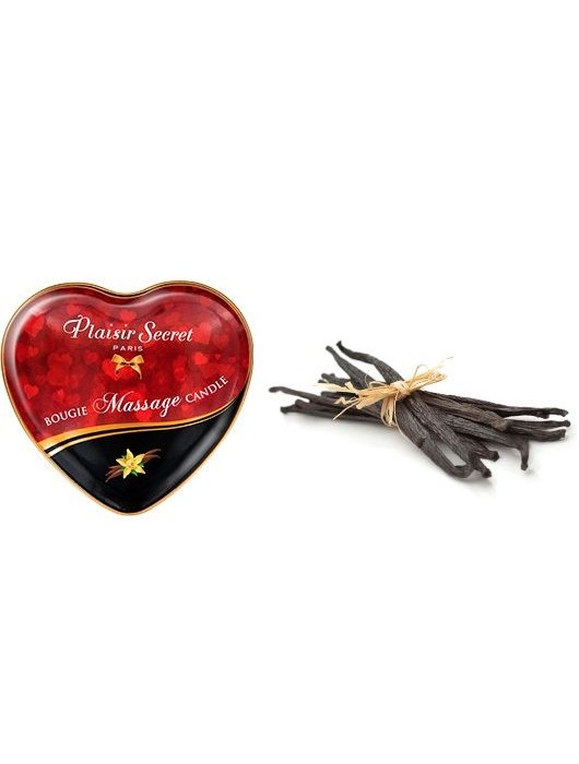 Массажная свеча с ароматом ванили Bougie Massage Candle - 35 мл. - Plaisir Secret - купить с доставкой во Владивостоке