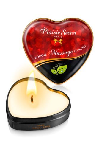 Массажная свеча с нейтральным ароматом Bougie Massage Candle - 35 мл. - Plaisir Secret - купить с доставкой во Владивостоке