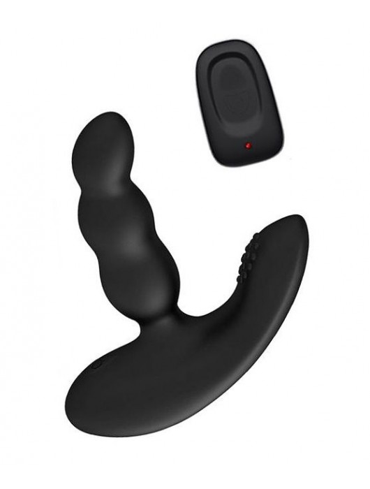 Черный силиконовый стимулятор простаты Levett Nitoc с пультом ДУ - Levett - во Владивостоке купить с доставкой