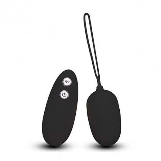 Чёрное виброяйцо с пультом дистанционного управления ULTRA SEVEN REMOTE CONTROL EGG - Seven Creations
