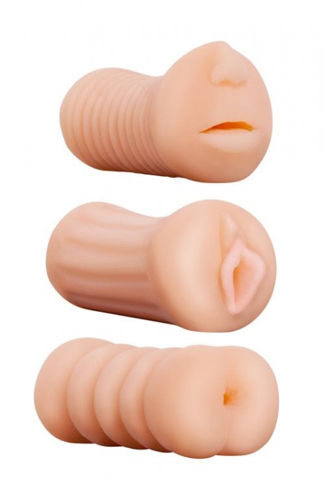 Набор из 3 мастурбаторов LIFELIKE STROKER SET - Dream Toys - во Владивостоке купить с доставкой