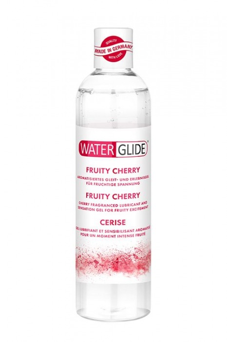 Лубрикант на водной основе с ароматом вишни FRUITY CHERRY - 300 мл. - Waterglide - купить с доставкой во Владивостоке