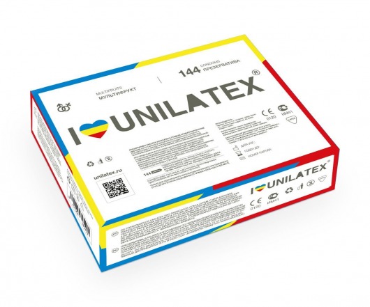 Разноцветные ароматизированные презервативы Unilatex Multifruits - 144 шт. - Unilatex - купить с доставкой во Владивостоке