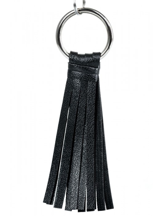 Черно-серебристые зажимы для сосков Theatre с кисточками - ToyFa - купить с доставкой во Владивостоке