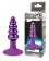Фиолетовая анальная пробка-елочка с круглым ограничителем - 10 см. - Bior toys