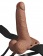 Кофейный перезаряжаемый вибрострапон 6  Hollow Rechargeable Strap-On Remote - 17,5 см. - Pipedream - купить с доставкой во Владивостоке