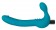 Бирюзовый безремневой страпон Luna Strapless Silicone Dildo - 22,86 см. - Blush Novelties - купить с доставкой во Владивостоке