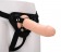 Черные трусики с телесной насадкой STRAP ON REAL DILDO - 21 см. - Dream Toys - купить с доставкой во Владивостоке