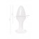 Белая акриловая анальная втулка - 8 см. - Toyfa Basic