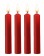 Набор из 4 красных восковых свечей Teasing Wax Candles - Shots Media BV - купить с доставкой во Владивостоке