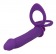 Фиолетовая вибронасадка для двойного проникновения с 2 эрекционными кольцами - 12,7 см. - OYO - купить с доставкой во Владивостоке
