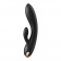 Черный вибратор-кролик Double Flex с двумя клиторальными отростками - 20,1 см. - Satisfyer