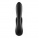Черный вибратор-кролик Double Flex с двумя клиторальными отростками - 20,1 см. - Satisfyer