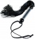 Черный мини-флоггер с резиновыми хвостами - 26 см. - ToyFa - купить с доставкой во Владивостоке