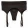 Черные трусики для страпона Thong with Garter размера S/M - California Exotic Novelties - купить с доставкой во Владивостоке