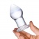 Классическая анальная пробка Amethyst Rain Small - 8 см. - Glas