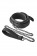 Черный ошейник с поводком COLLAR LEASH DIAMOND - Dream Toys - купить с доставкой во Владивостоке