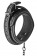 Черный ошейник с поводком COLLAR LEASH DIAMOND - Dream Toys - купить с доставкой во Владивостоке