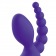 Фиолетовый безремневой страпон с пультом ДУ 7’’ Remote Control Strapless - 24 см. - Pegasus - купить с доставкой во Владивостоке