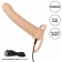 Телесная насадка для двойного проникновения Rechargeable Ribbed Dual Penetrator с вибрацией - California Exotic Novelties - купить с доставкой во Владивостоке