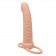 Телесная насадка для двойного проникновения Rechargeable Ribbed Dual Penetrator с вибрацией - California Exotic Novelties - купить с доставкой во Владивостоке