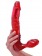 Безремневой вагинальный страпон с вибратором Bend Over Boyfriend Red - 21 см. - Toy Joy - купить с доставкой во Владивостоке