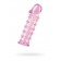 Гелевая розовая насадка на фаллос с шипами - 12 см. - Toyfa Basic - во Владивостоке купить с доставкой