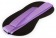 Чёрная маска на глаза Purple Black с фиолетовыми завязками - Пикантные штучки - купить с доставкой во Владивостоке