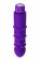 Фиолетовый вибратор с шишечками - 17 см. - A-toys