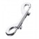 Серебристый двухсторонний карабин TOYFA Metal - ToyFa - купить с доставкой во Владивостоке